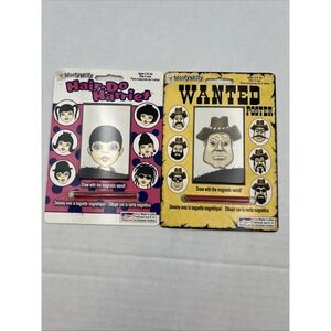 2 Wooly Willy Magnetic Wand Games Wanted‎ Poster and Hair-Do Harriet